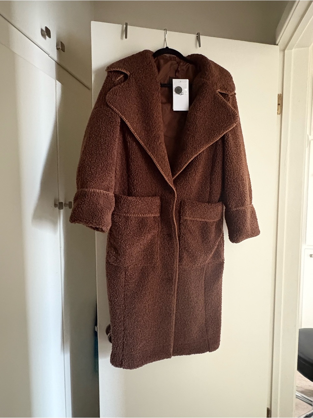 Ugg Sema Fluff Coat in Nutmeg Size XS